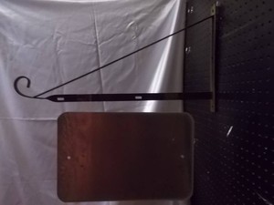 Vintage Style Metal Wall Bracket & Hanging Sign Lot