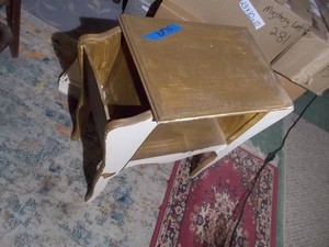 Vintage Wooden Magazine Rack End Table