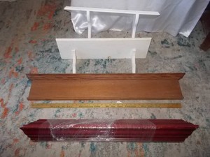 Set of Three Assorted Wooden Wall Display Shelves