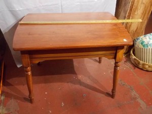 Vintage Wooden Side Table with Drawer