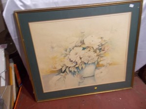 Framed Floral Still Life Print