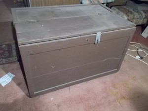 Large Wooden Storage Trunk