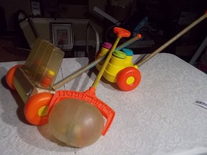 Lot of Vintage Fisher-Price Toddler Push Toys