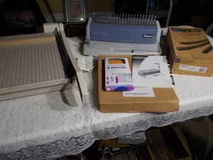 Comb Binding Machine in Original Box with Binding Spines