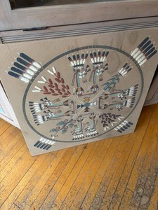 Navajo Sand Painting Rainbow Peoples by Peggy