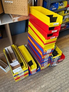 Plastic Parts Bins & Dividers Mixed Lot