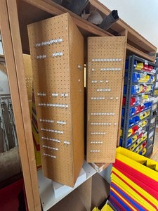 Spinning Pegboard Display Fixtures