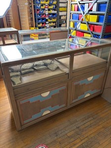 Retail Display Cases & Cash Wrap Desk by Ernest Thompson