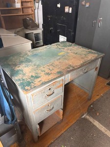 Antique Painted Desk - 42 X 28 X 30.5 in