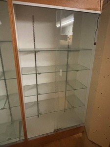 Glass Display Case With Adjustable Shelves - 36 X 16 X 72 in
