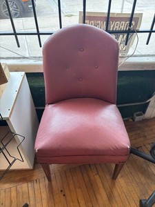 Button-Tufted Upholstered Accent Chair With Nailhead Trim