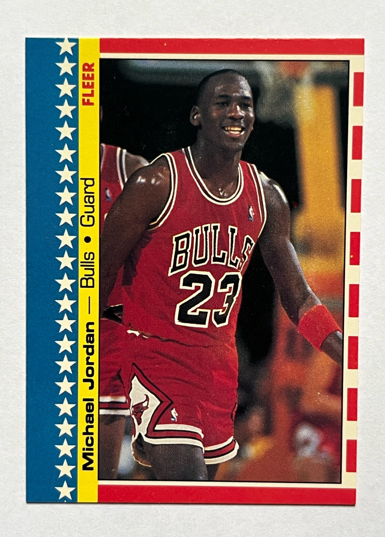 1987-88 Fleer Basketball Sticker #2 Michael Jordan 2nd Year