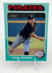 2024 Topps Heritage #594 Paul Skenes Aqua Blue RC Rookie Card