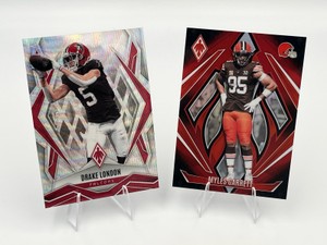 Two Panini Football Numbered Cards - Myles Garrett 179299 & Drake London 43199