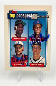 1992 Topps Top Prospects #551 Chipper Jones RC with Hand-Signed Autos