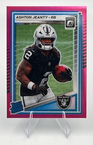 2025 Panini Optic Pink Ashton Jeanty #202 RC Rated Rookie Card