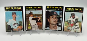 1971 Topps Baseball Card Lot - #530 Yastrzemski  #114 Conigliaro  #9 Scott  #58 Lee
