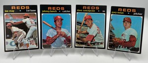 1971 Topps Baseball Card Lot REDS - #250 Bench  #40 May  #75 Nolan  #14 Concepcion