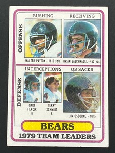 1980 Topps Football #226 Chicago Bears Team Leaders Walter Payton