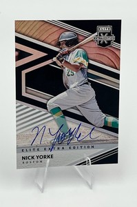 2020 Panini Elite Extra Edition NICK YORKE Optichrome Auto #17 Baseball Card