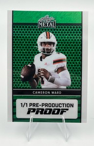 2024 Leaf Metal Cameron Ward (Miami Hurricanes) Pre-Production PROOF 11