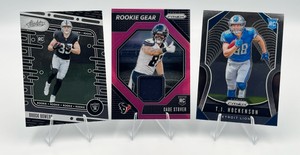 NFL Tight End RC Rookie Card Lot - HOCKENSON  BOWERS  Cade STOVER Patch Card