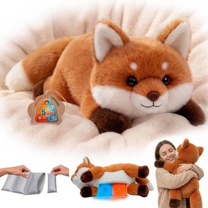$50 Mewaii Weighted Stuffed Animals Fox Plush, Heatable Coolable, 2-5lbs, 23in