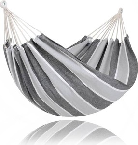 $30 SUNCREAT Portable Heavy Duty Tree Hammock, Dark Gray & Light Gray