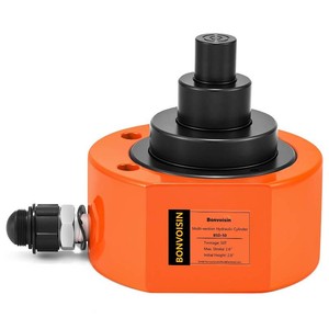 $153 Bonvoisin Hydraulic Ram Jack 50T Low Profile Porta Power Cylinder Multi-Section 2.56 Stroke Lifting Cylinder for Machinery Shipbuilding Bridge Construction
