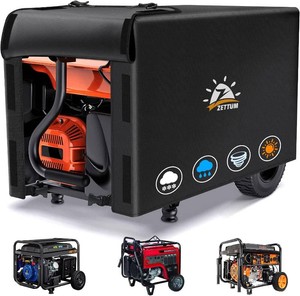 $23 Zettum Generator Cover 26 Inch - 600D Outdoor Generator Covers Heavy Duty Waterproof, Small Equipment Cover Outside for DuroMax, Westinghouse, Champion, Predator, Honda Portable Generator 3000-6000W