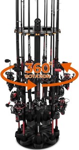 $50 KastKing V16 Rotating Fishing Rod Holder for Garage, Fishing Gear