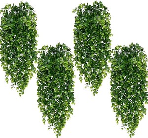 Waipfaru 2Pcs Fake Hanging Plants 2.7FT Fake Plants Fake Vines Greenery