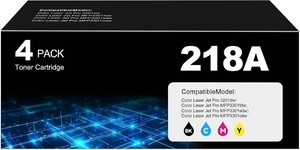 $260 218A Toner Cartridges Replacement 3301sdw 3301fdw 3201dw Compatible for HP 218A 218X Toner (with Chip) W2180X W2180A Works for Pro 3201dw Pro MFP 3301fdw 3201dw 3301sdw Printer 4Pack(1BK1C1M1Y)