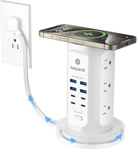 $30 Power Strip Tower, kakyanill Charging Station 9 AC Outlets 8 USB Ports