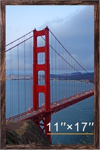 BESCRCL 11x17 Picture Frame Engineered Wood Frames, Brown, 1 Pack