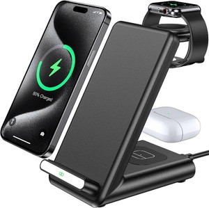 $24 Wireless Charging Station,3 in 1 Charging Stand for Apple Multiple Devices