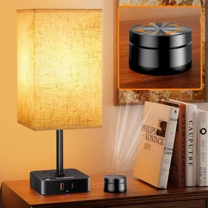 $30 Bedroom Nightstand Lamp with Charger, Touch Table Lamps with Remote Control