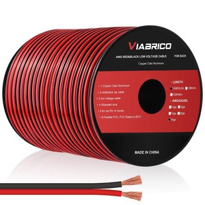 VIABRICO 100FT 16 Gauge Wire, 16AWG Automotive Wire 2 Conductor 12V Cable