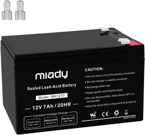 $25 Miady 12V 7Ah Rechargeable Sealed Lead Acid Battery (1 Pack)