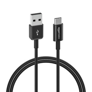 Amazon Basics USB-C to USB-A 2.0 Fast Charger Cable, 480Mbps Data Transfer Speed, USB-IF Certified, for Apple iPhone 1615, iPad, Samsung Galaxy, Tablets, Car, 3ft, Black