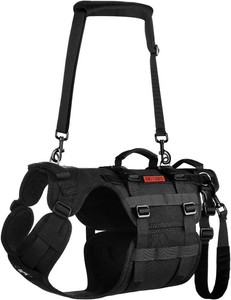 $70 OneTigris Dog Lift Harness for Large Dogs, Dog Hip Support Brace, Full Body Lifter with Handles Invictus Multifunctional Mobility Assistance Vest for Back Legs (Black, Large)
