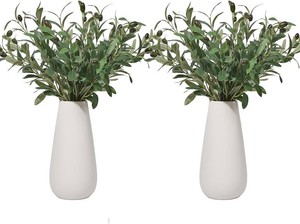 $30 Heleze 10 PCS Artificial Olive Branch Greenery Stems Fake Plants with 72 Leaves for Vase Faux Olive Branches Home Decor Indoor 18 Inch