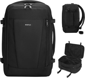 $42 ECOHUB Small Travel Backpack 17 United Airlines Personal Item Bag Black