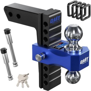 $134 OMT Adjustable Trailer Hitch, 2 Inch Receiver, 12500 LBS Drop Hitch