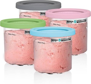 $30 Ninja  CREAMi  Original Pints 4 Pack with Storage Lids, XSKPLD4BCD