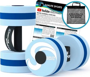 $33 Sunlite Sports Water Workout Combo Set, High Density Water Weights for Pool Exercise, Dumbell, Swim Belt, Aerobics Equipment, Aqua Jogger Belt, Pool Fitness, Aqua Therapy & Exercise
