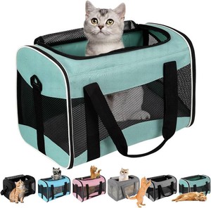 $20 Cat Dog Carriers Soft-Sided Pet Carrier Large Cats for Medium Big Cat Small Dog Puppy up to 16lbs TSA Airline Approved Animal Collapsible Cat Carrier Carriers Travel Carrier Cat Bag (17x11x11)