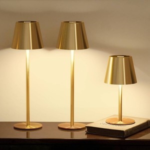 $40 3 Pack Cordless Table Lamp, Portable Battery Operated Lamp with 3 Color Temps and Stepless Dimming, Rechargeable Table Lamp for Dinner, Desk, Cafe, Outdoor (Brushed Gold)
