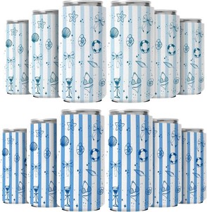 Beach Blue Bachelorette Party Slim Can Cooler for 12oz Tall Can 12 Pack