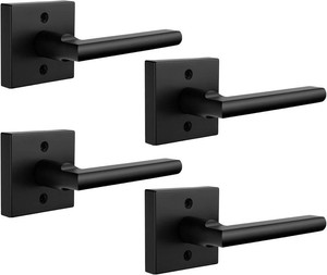 $47 Goldenwarm Matte Black Dummy Door Handles, Single-Sided Closet - 2 Pack